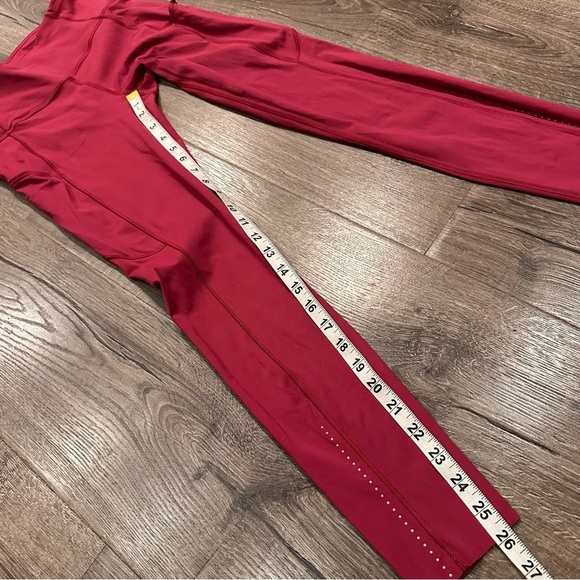 Lululemon Fast Free Tight II Leggings 6 Star Ruby Reflective Nulux 25" Pockets - Picture 11 of 15